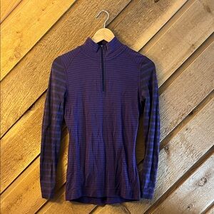 Smartwool Merino Women's Purple Striped Base Layer